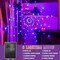 4FT 84LED Light up Spider Web, Net Lights with 8 Modes, Party Yard Haunted House Window Indoor Decor, Halloween Lighted Decorations Outdoor(Orange & Purple)